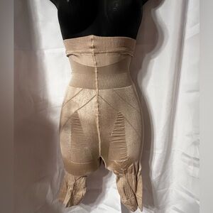 High-Waisted Shapewear Shorts in Beige
